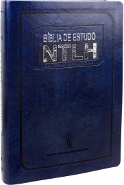 Biblia De Estudo NTLH - Nova Traduo na Linguagem de Hoje | Capa Luxo Mdia Azul Nobre